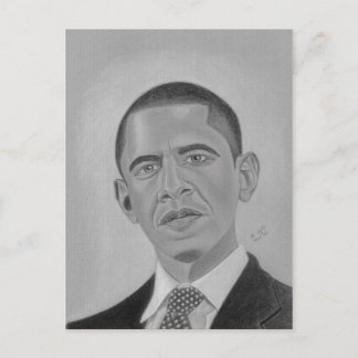Präsident Obama Postkarte