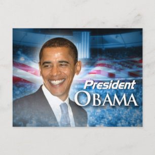 Präsident Obama Postkarte