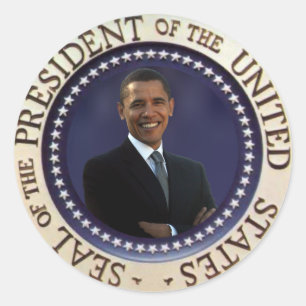 Präsident Obama Runder Aufkleber