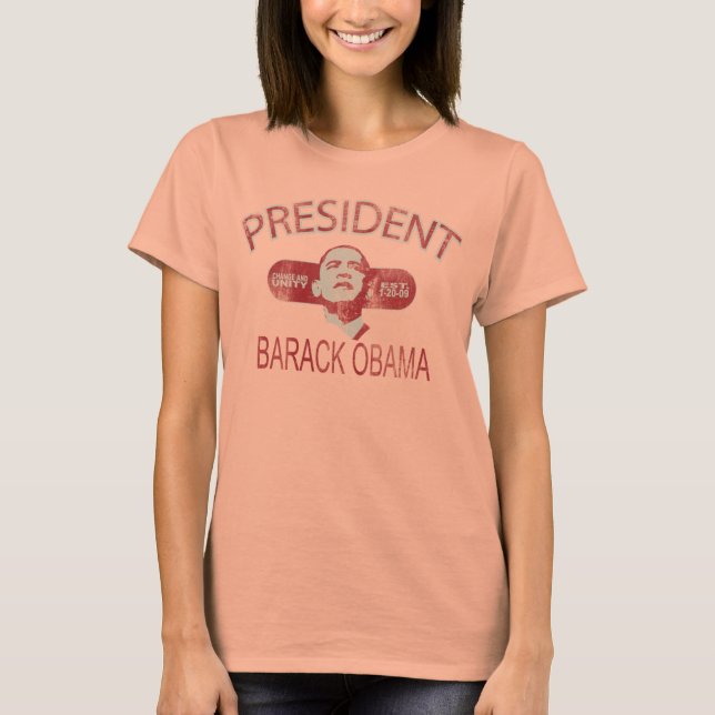 Präsident Obama Throwback T-Shirt (Vorderseite)