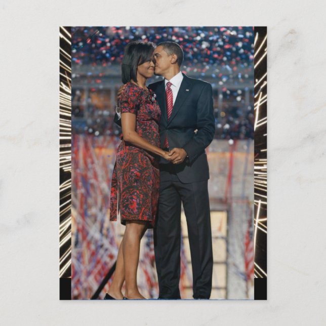 Präsident Obama und Michelle Keepake Postkarte (Vorderseite)