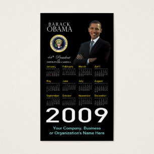 Präsident Obama - Visitenkarte-Taschen-Kalender