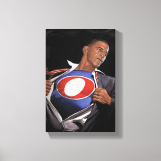 Präsident Obama wiedergewählt Stretched Canvas Pri Leinwanddruck (Vorderseite)