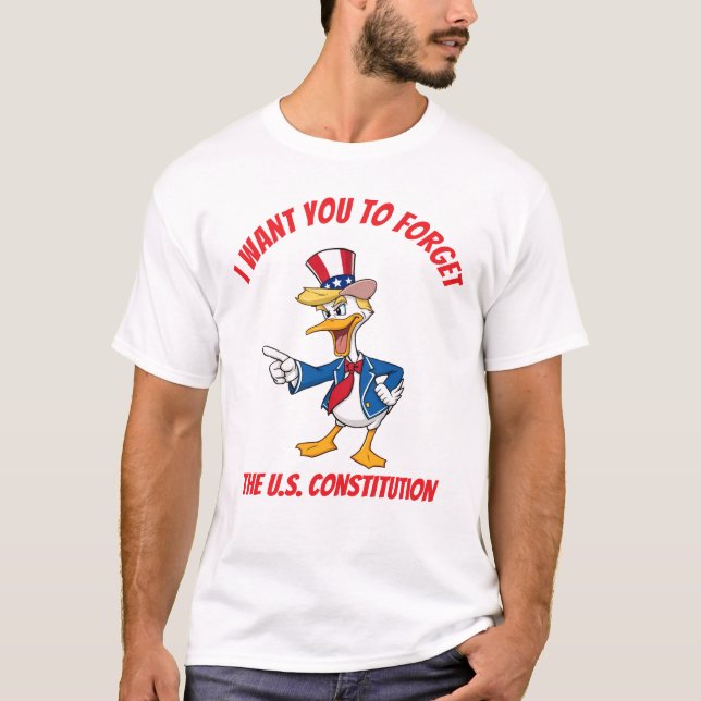 Präsident Quack Trump und die US-Verfassung T-Shirt (Vorderseite)