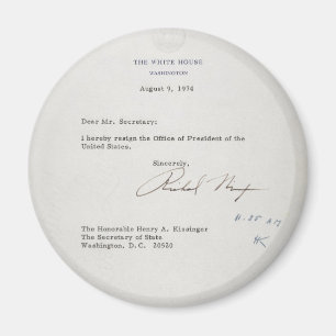 Präsident Richard M. Nixon Resignationsschreiben Magnet