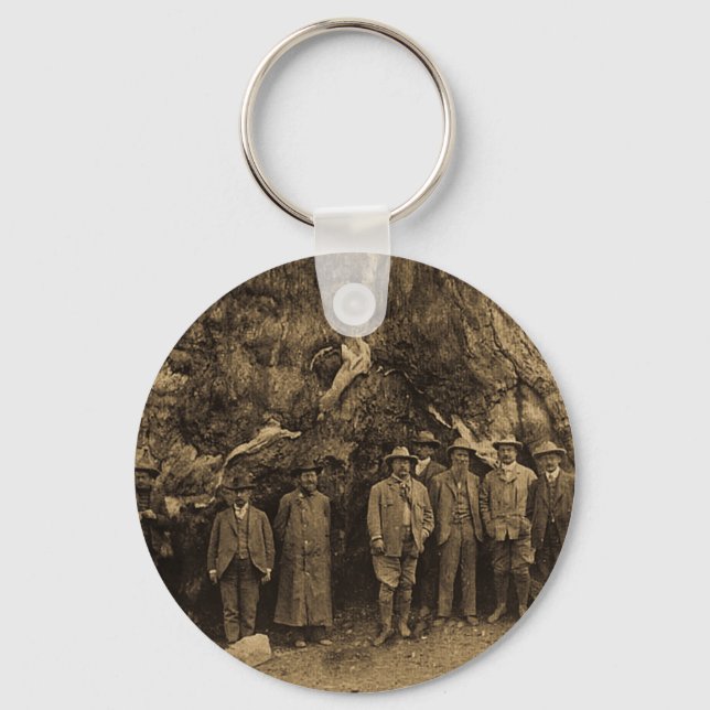 Präsident Roosevelt und John Muir '03 (Sepia) Schlüsselanhänger (Vorderseite)