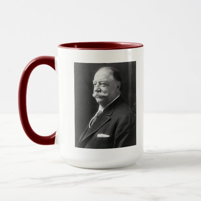 Präsident Taft Portrait u. Tatsachen-Tasse Tasse (Links)