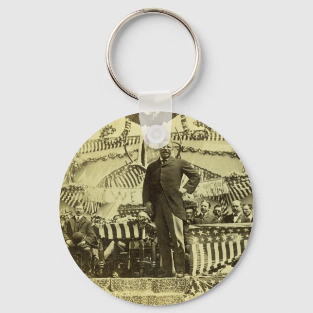 Präsident Theodore Roosevelt Rede 1903 Schlüsselanhänger (Vorderseite)
