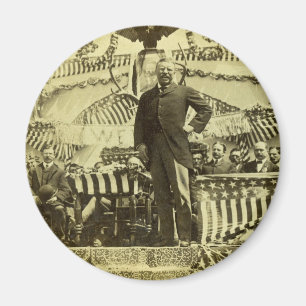 Präsident Theodore Roosevelt spricht 1903 Magnet