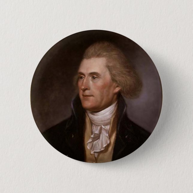 Präsident Thomas Jefferson Button (Vorderseite)