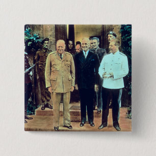 Präsident Truman und Josef Stalin Button