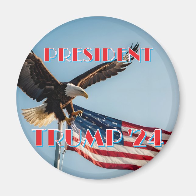 PRÄSIDENT TRUMP 2024 MAGNET (Vorne)