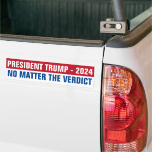 Präsident Trump 2024 - No Matter Verdikt Autoaufkleber
