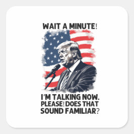 Präsident Trump 2024 Quadratischer Aufkleber