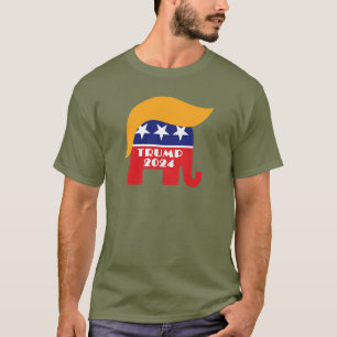 Präsident Trump 2024 republikanisches Elefantenhaa T-Shirt