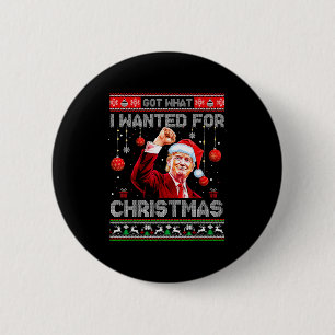 Präsident Trump 2024 Schwarz Uni-Erwachsene Winter Button