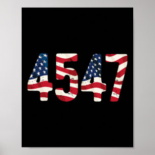 Präsident Trump 2024 Vintage 45 47 USA abgenutzt Poster