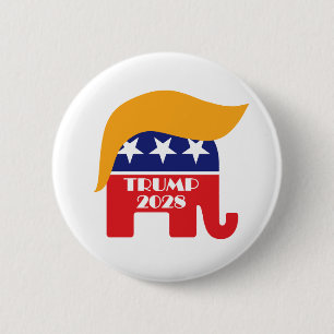 Präsident Trump 2028 für eine 3. Amtszeit wiederwä Button