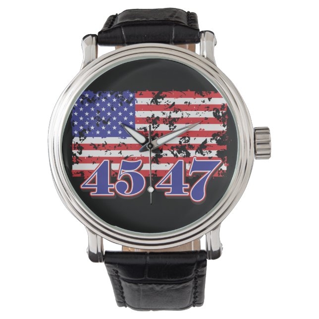 Präsident Trump 45-47 Armbanduhr (Vorderseite)