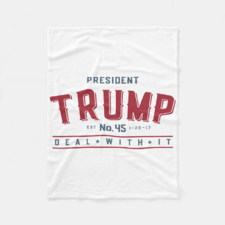 Präsident Trump 45 Gewöhne dich dran Fleecedecke