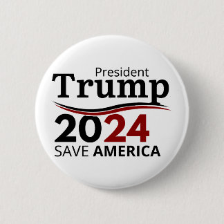 Präsident Trump _ Amerika Gerettet, Wahl 2024 Button