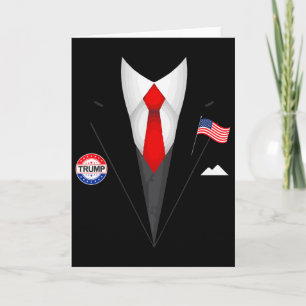 Präsident Trump Anzug Halloween Lazy Kostüm 1 Karte