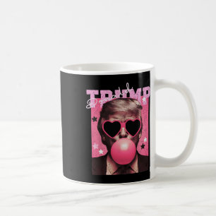 Präsident Trump bläst Bubble Gum Lustiger rosa Bla Kaffeetasse