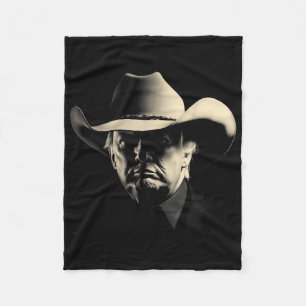 Präsident Trump Cowboy Usa 2024 Wahl Fleecedecke