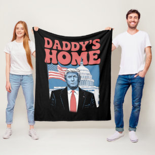 Präsident Trump Daddy's Home Nimm Amerika zurück Fleecedecke