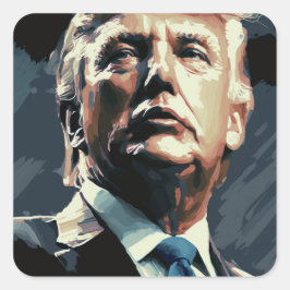 Präsident Trump: Die ZIEGE Quadratischer Aufkleber