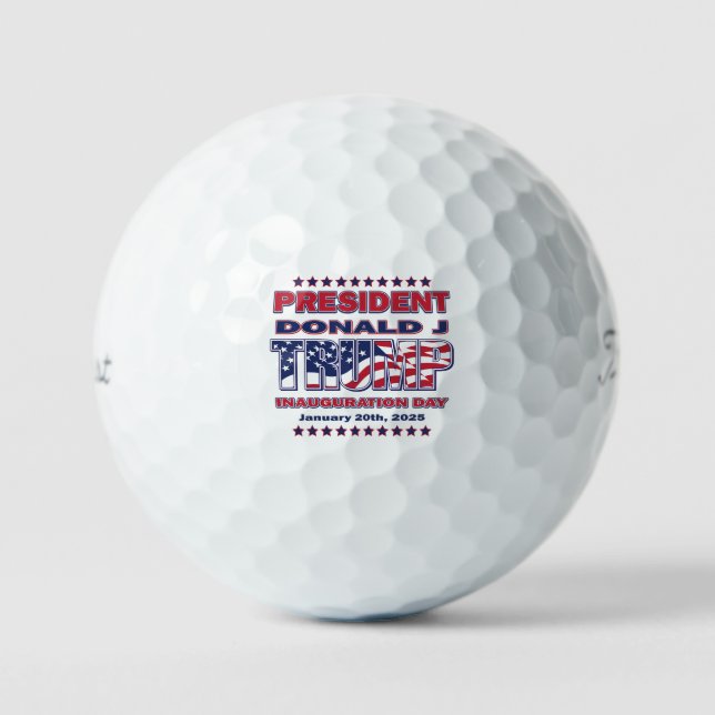 Präsident Trump Einweihung 2025 Golfball (Vorderseite)