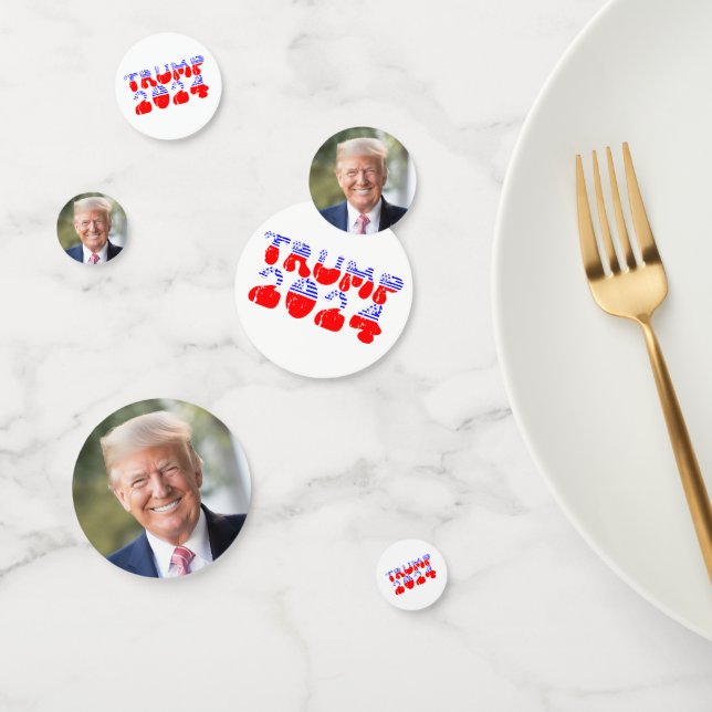 Präsident Trump Foto für Patriotische Wahlen 2024 Konfetti (Gruppe)