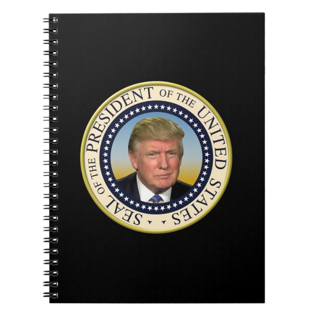 Präsident Trump Foto Presidential Seal Notizblock (Vorderseite)