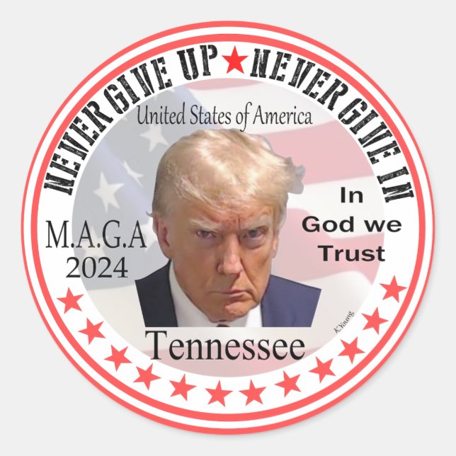 Präsident Trump für Tennessee, Sticker (Vorderseite)
