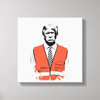 Präsident Trump Garbage Truck Worker MAGA Leinwanddruck