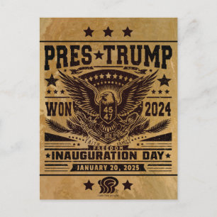 Präsident Trump gewann 2024 Postkarte