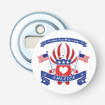Präsident Trump Great America Button Bottle Opener