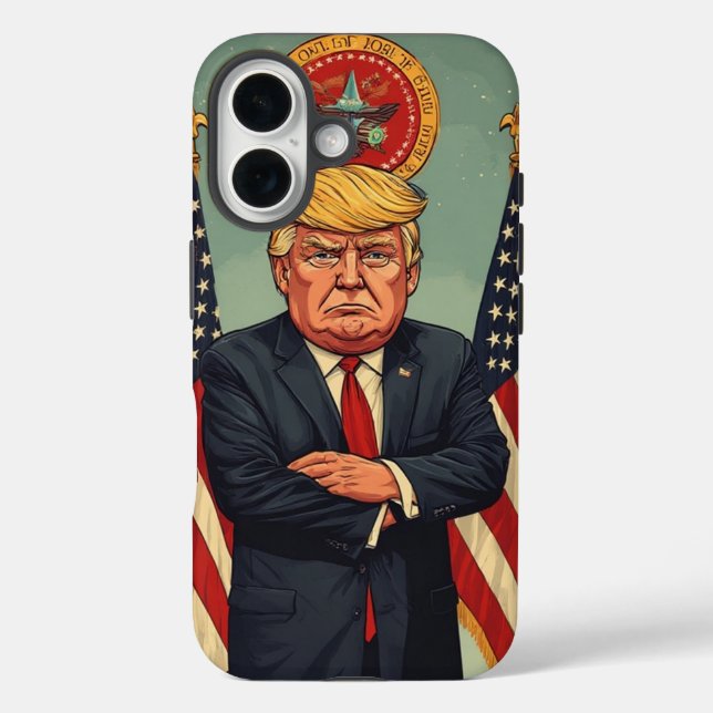 Präsident Trump  iPhone 16 Hülle (Rückseite)