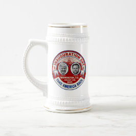 Präsident Trump JD Vance Einweihungstag Souvenir Bierglas