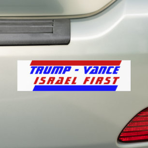 Präsident TRUMP JD VANCE ISRAEL Erste Politik Autoaufkleber