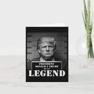 Präsident Trump Legend Mugshot Karte