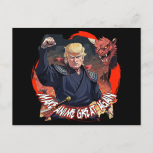 Präsident Trump macht Anime wieder groß Postkarte