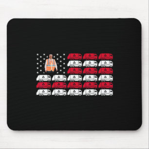 Präsident Trump Müllwagen Arbeiter Weste USA Flagg Mousepad
