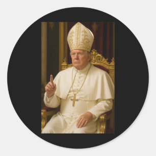 Präsident Trump Papst 2025  Runder Aufkleber