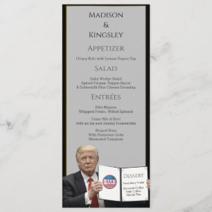 Präsident Trump 🇩🇪 Patriotischer Hochzeitsbrauch Menükarte