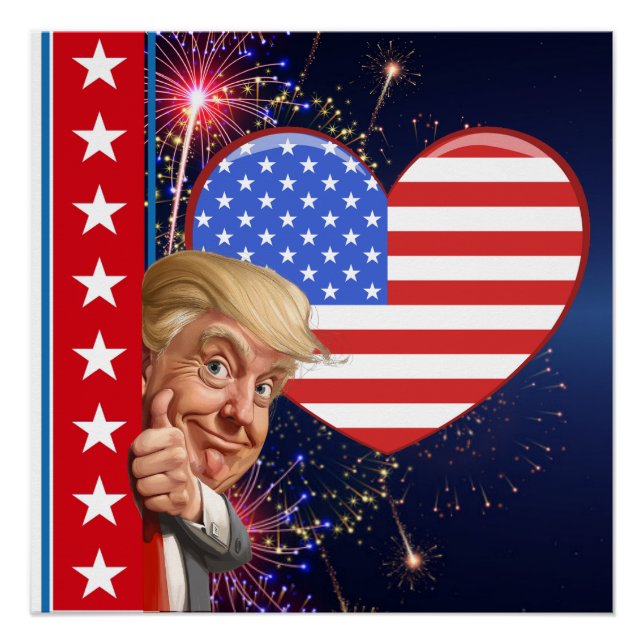 Präsident Trump Poster (Vorderseite)