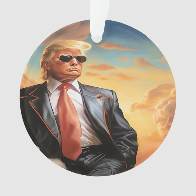 Präsident Trump Proud American Acrylic Ornament (Vorderseite)