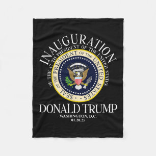 Präsident Trump Siegel Einweihung 2025 47. Washin Fleecedecke