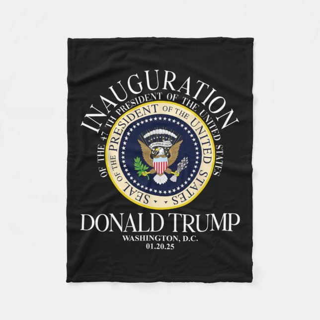 Präsident Trump Siegel Einweihung 2025 47. Washin Fleecedecke (Vorderseite)