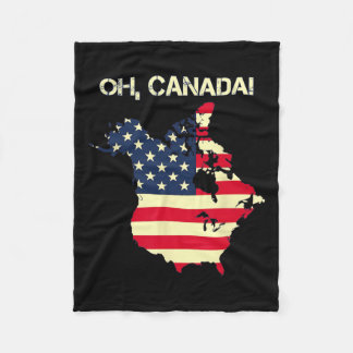 Präsident Trump Sprichwort Oh Canada Map American  Fleecedecke
